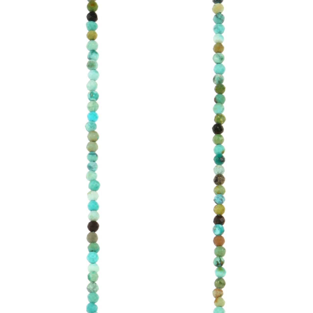 12 Pack: Faceted Turquoise Round Beads, 1.8mm by Bead Landing™